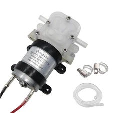 DC 12V self-priming diaphragm pump 10W water pump, with silicone tube 2L/min ...