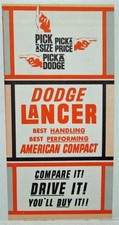 1962 Pick A Dodge Lancer Sales Brochure Comparison To Others