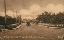 Hayward, California CA The Boulevard Antique Original Vintage Postcard