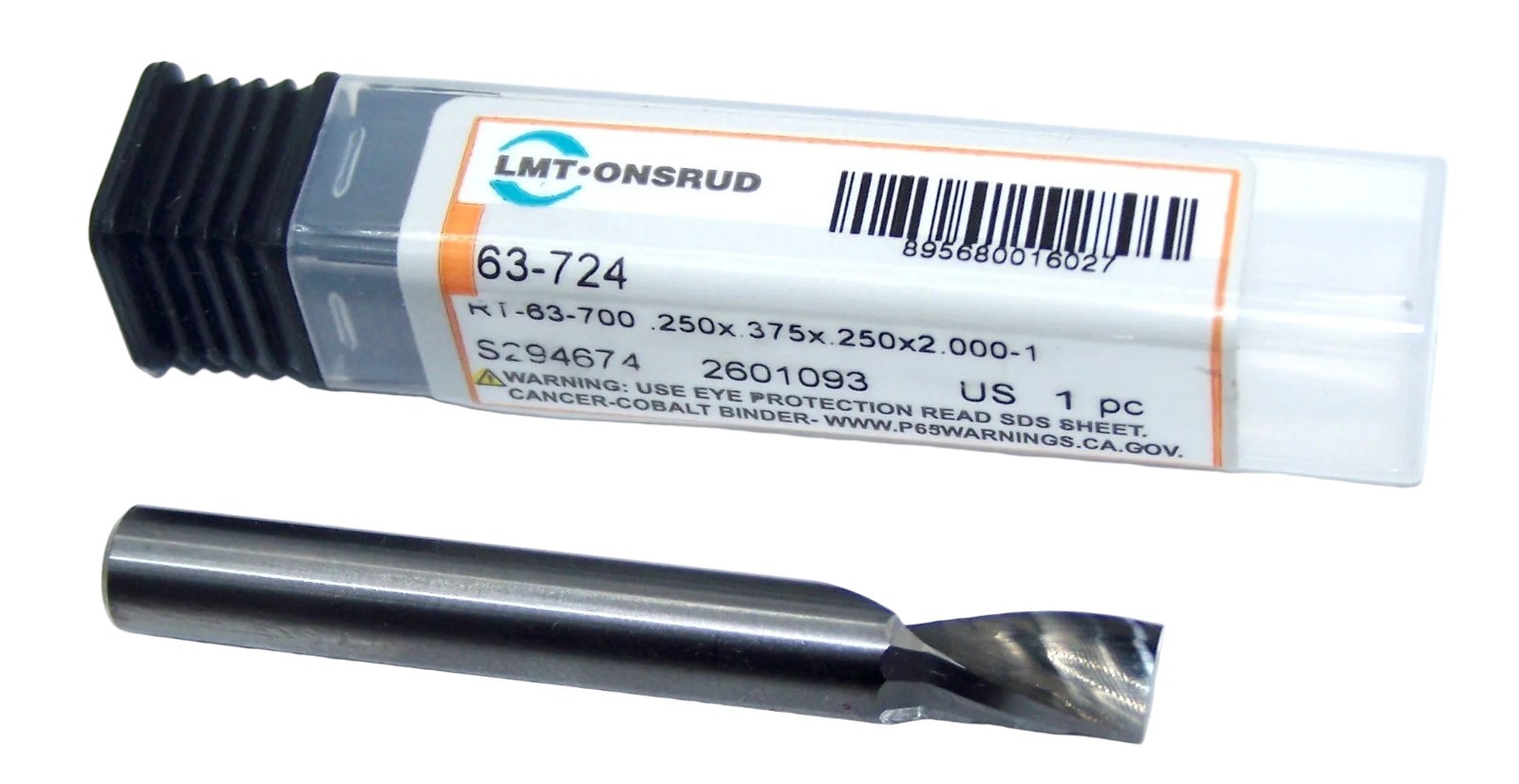 1/4" (.2500") CARBIDE ROUTER SINGLE FLUTE "O" FOR HARD PLASTIC ONSRUD 63-724
