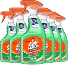 Image of Mr Muscle Platinum Window & Glass Cleaner Spray, Pack of 6 (6 X 750Ml)