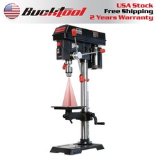 BUCKTOOL 12-Inch 3/4HP Variable Speed Bench Top Drill Press with Laser Guide