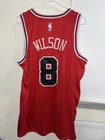 CALEB WILSON Nike Chicago Bulls Wilson #8 Signed Red NBA Basketball Jersey