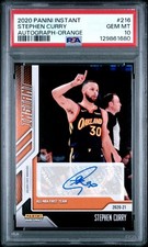 2020-21 Panini Instant NBA Stephen Curry Orange Parallel Auto Signature SSP 8/10