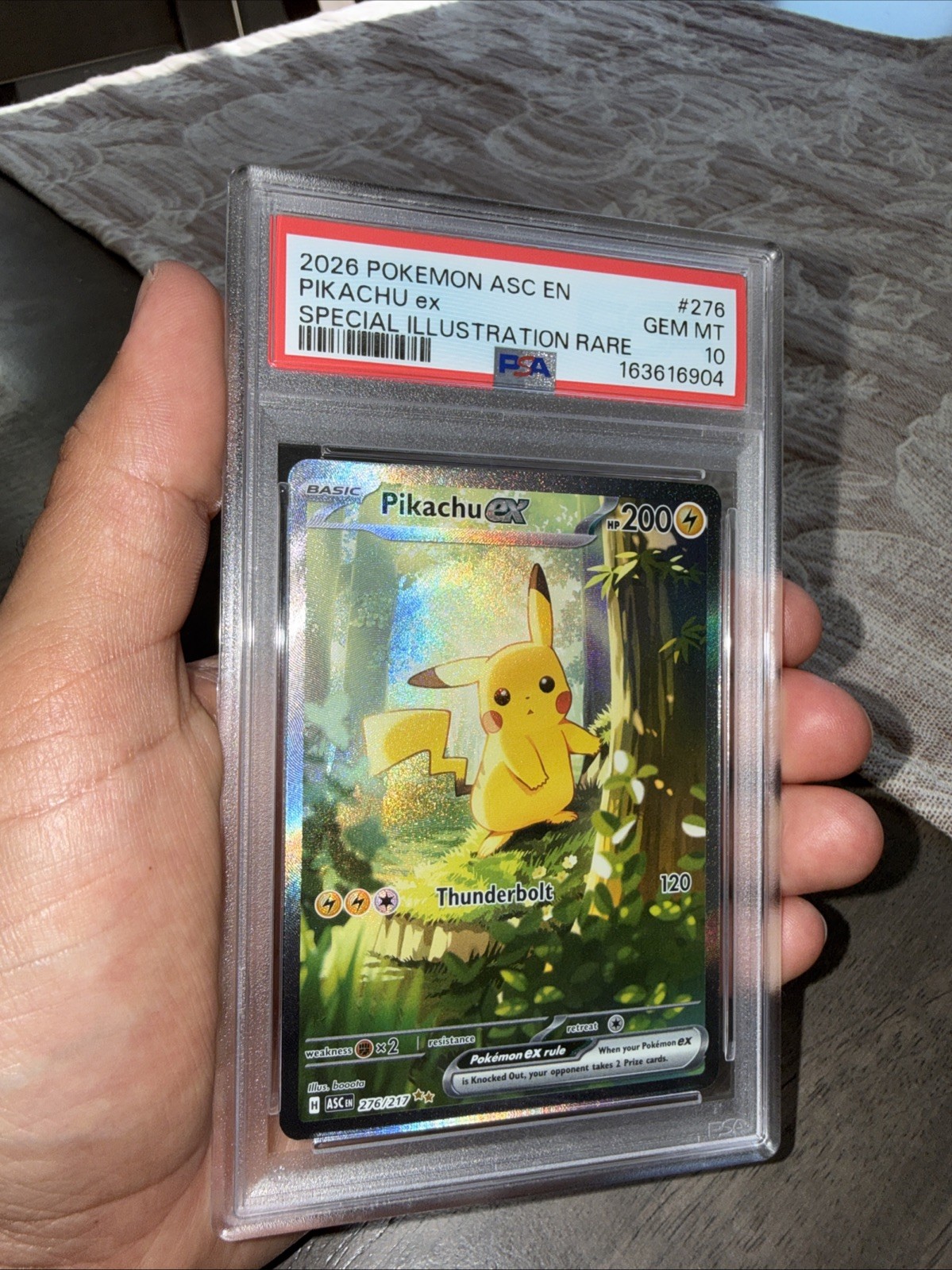 Pikachu Ex 276/217 Me: Ascended Heroes Holo SIR PSA 10 Gem Mint Pokemon TCG