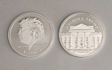 1 oz Trump Whitehouse 45th President .999 Fine Silver Round USA 69.99 per troy oz