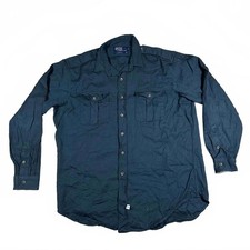 Vtg Polo Ralph Lauren wool shirt jacket green XL USA made