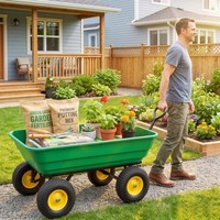 New Garden Heavy Duty Utility 4 Wheel Trolley Cart Dump Wheelbarrow Tipper Truck