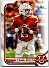 #15 Casey Thompson, Texas Longhorns - 1st Bowman 2021-22 Bowman University Paper