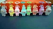 Cute MonsterKeychain with Bow | Mini Kawaii Pastel Plush Charm | Collectible