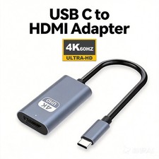 USB C to HDMI Adapter 4K 60Hz Ultra HD USB-C Video Converter for Laptop MacBook