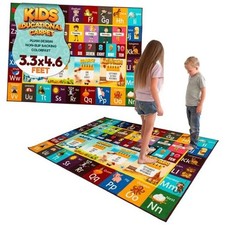 Educational Rug   Non-Slip ABC Carpet for Kids Room   55" x 39" Soft Alphabet