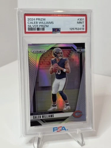 New ListingCaleb Williams 2024 Panini Prizm #301 *SILVER PRIZM* RC Rookie Card PSA 9