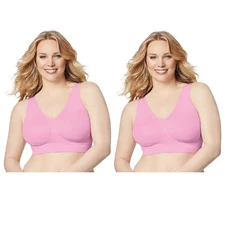 Just My Size 1263 Pure Comfort® Seamless Wirefree 1x Bra w/ Wicking