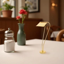  Table Numbers Table Sign: 25cm Stainless Steel Tabletop Menu Display Stand -