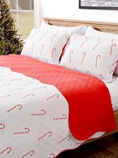 Quilt Set Full/Queen Size - Christmas Quilts - 3 Piece Lightweight Comforter ...