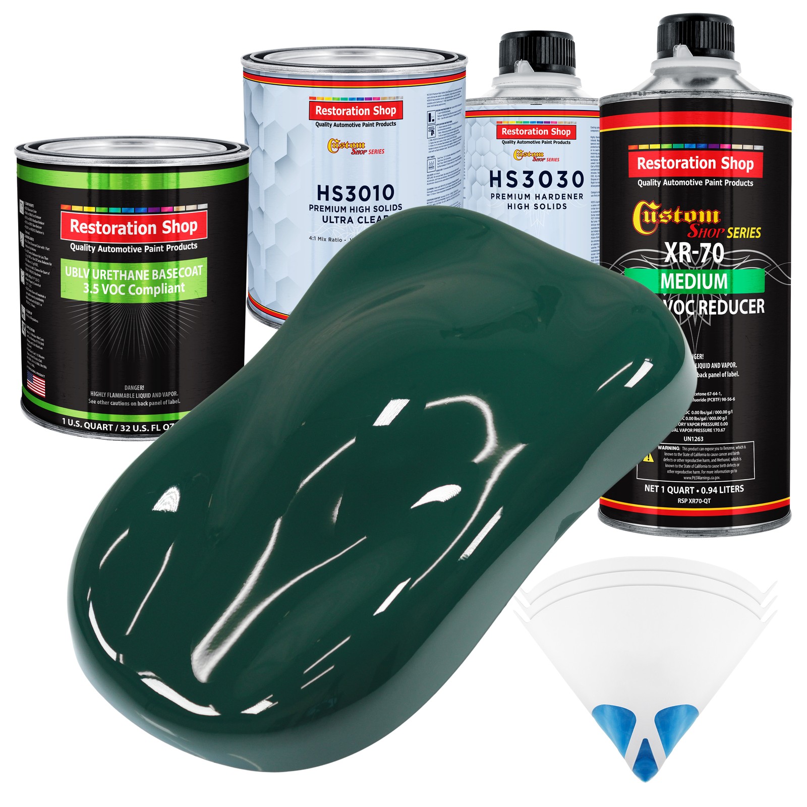 Woodland Green Premium Low VOC Urethane Basecoat Auto Paint Kit