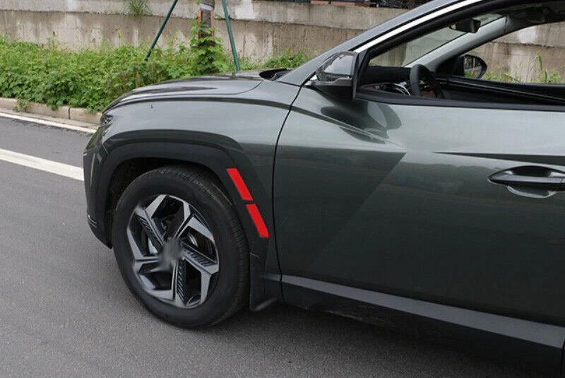 Ajuste Para Hyundai Tucson 2022-2024 Rojo Adhesivo Rueda Cejas Arcos Guardabarros Llamaradas Foto 2 de 4