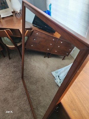 Kipp Stewart DREXEL Declaration Mid Century Modern Wall Mirror Walnut 47'' X 33'' 