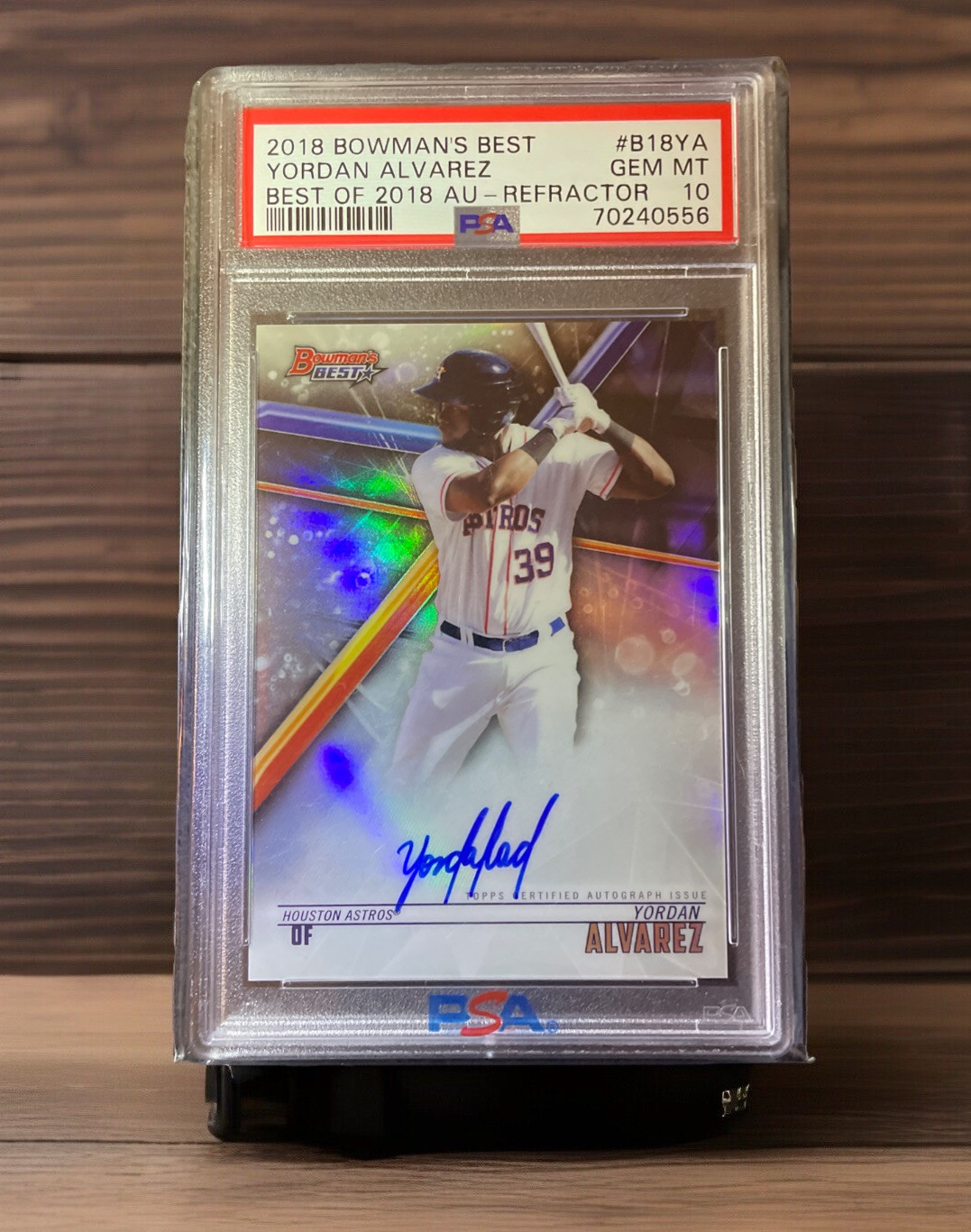 2018 Bowmans Best Refractor Yordan Alvarez Best of 2018 Auto RC PSA 10