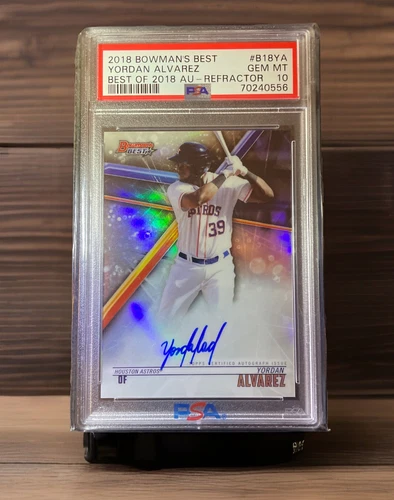2018 Bowmans Best Refractor Yordan Alvarez Best of 2018 Auto RC PSA 10