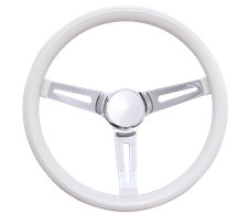 Grant Products 8540w Steering Wheel 13-12in Diameter 3 Spoke White Foam Grip