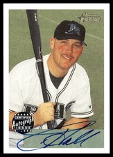 2002 Bowman Heritage #BHA-TH TOBY HALL Tampa Bay Devil Rays AUTO NM
