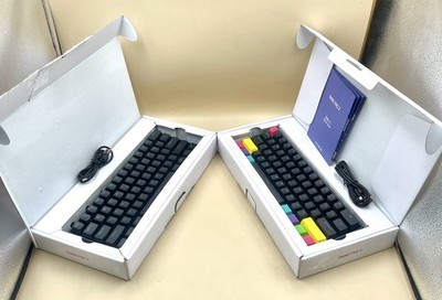 Lot (2) Anne Pro 2 Mechanical Keyboards Arrow Keys up to 8 Hours Battery Life