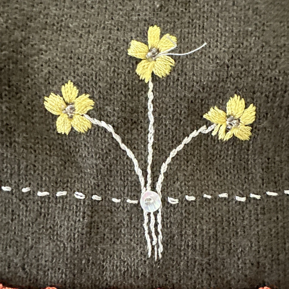 Vintage NO BOUNDARIES Tank Top Juniors XL Green Knit Babydoll Retro Y2K Grunge - Image 4 of 4