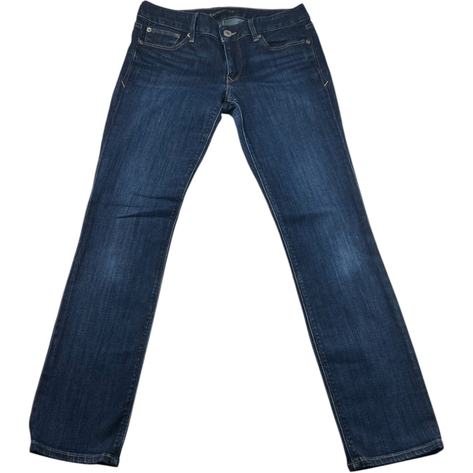 Express Skinny Jeans Womens Size 4 Blue Denim Stretch Pockets-image