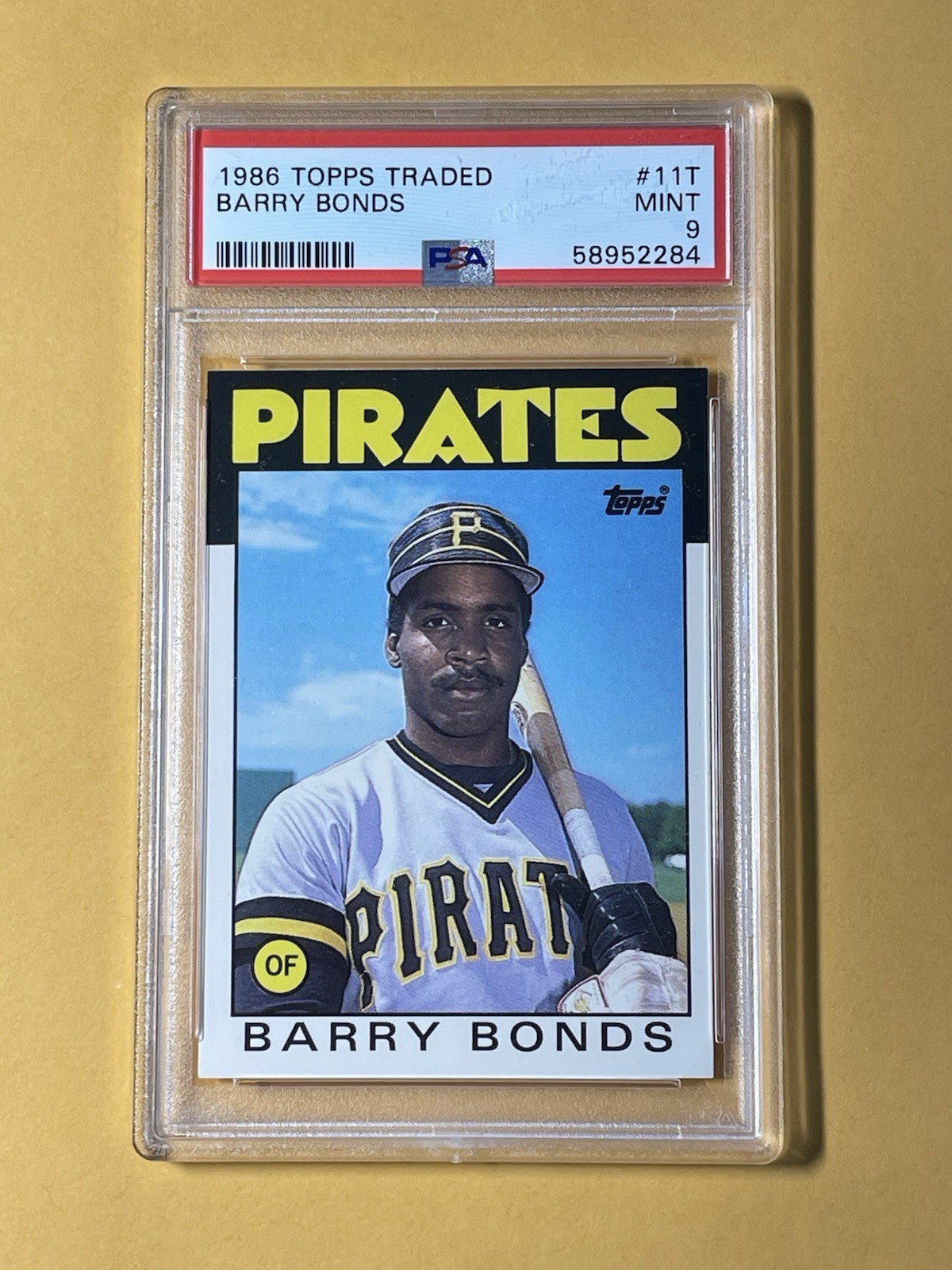 1986 Topps Traded Barry Bonds #11T Rookie Card PSA MINT 9 view 1