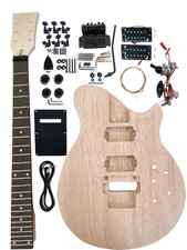 Electric Guitar Kit 6 String Handed with Mahogany Body Hard Maple Neck Rosewood