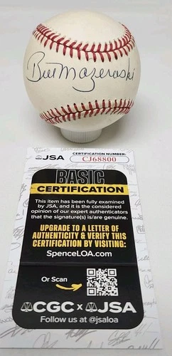 Bill Mazeroski Signed Rawlings Official National League Baseball JSA COA A7