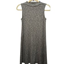 Madewell Heathered Gray Mock Neck Sleeveless A-Line Knit Dress Women's XS