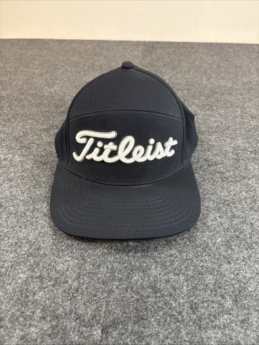 Titleist Diego Golf Hat Cap Black White Split Panel Adjustable Snapback OSFM