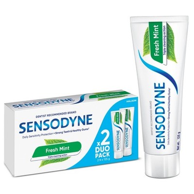 Sensodyne Fresh Mint Toothpaste 250g Combo (2 × 125g) | Daily Sensitivity Relief