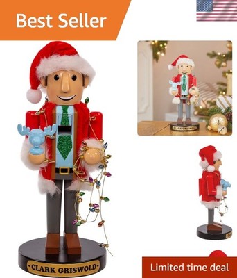 Officially Licensed 10-Inch Clark Griswold Nutcracker - Classic Holiday Accent