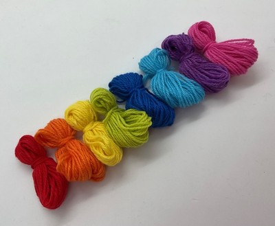 Kaschmir Stopfgarn, Stopfgarn, Stopfwolle, Regenbogengarn