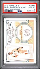 2012 Topps Allen & Ginter #WIN52 Derek Sanderson Jeter What'S In A Name PSA 10