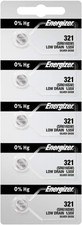 5 321 Energizer Watch Batteries SR616SW Battery Cell 5 Batteries Per Pack 
