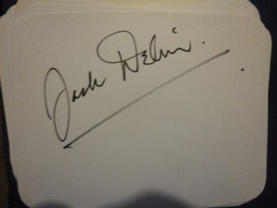 Ex-Präsident des magischen Kreises Illusionist schreiben JACK DELVIN handsignierte Karte