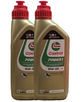 Castrol Power 1 4T 15W-50 API SN JASO MA-2 2x1 Liter Motoröl