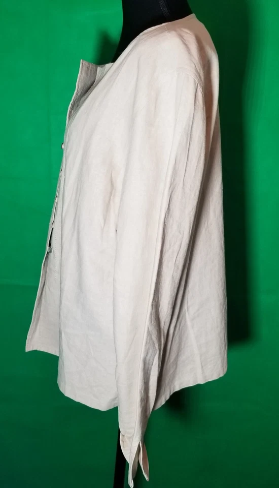 Blusa Norton Studio Mujer XL Lino Camisa Abotonada Manga Larga Oficina Ciudad Foto 2 de 4