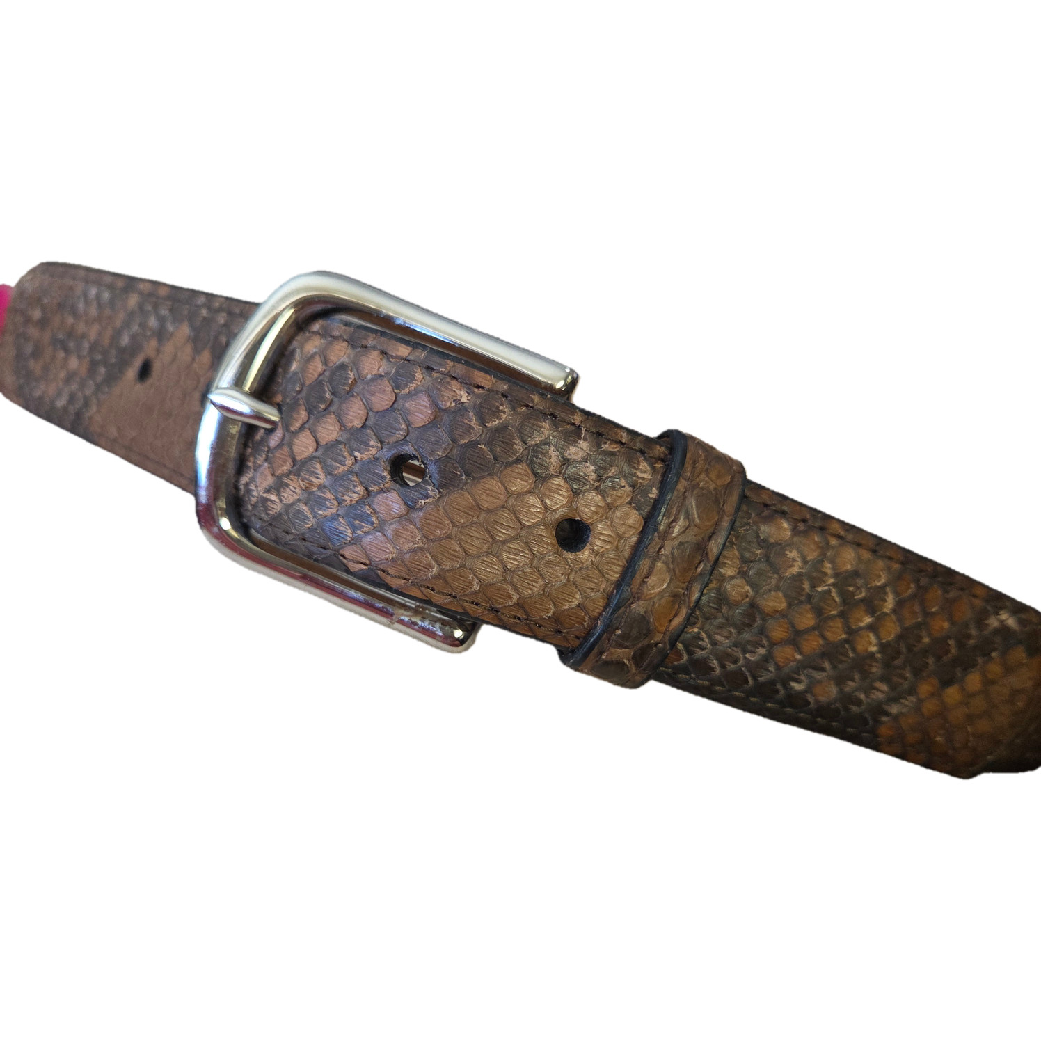 Tecovas Exotic Brown Tan Python Snakeskin Leather… - image 4