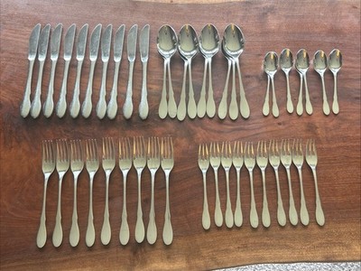 45 Piece Flatware Set WMF Cromargan Stainless Similar to Continental Pattern