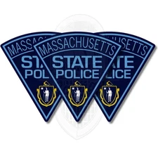 Massachusetts State Police 3-Pack Set Sticker Decal Sheriff Fraternal MA MSP
