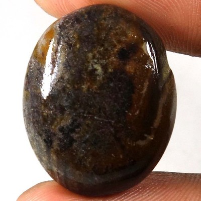 27.20Cts 100% Natural Honey Dendrite Oval Shape Cab Loose Gemstone 25x20x07mm