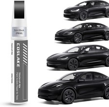 Touch Up Paint Solid Black for Model Y/3/S/X, 2 in 1 DIY Car Paint Scratch Rep