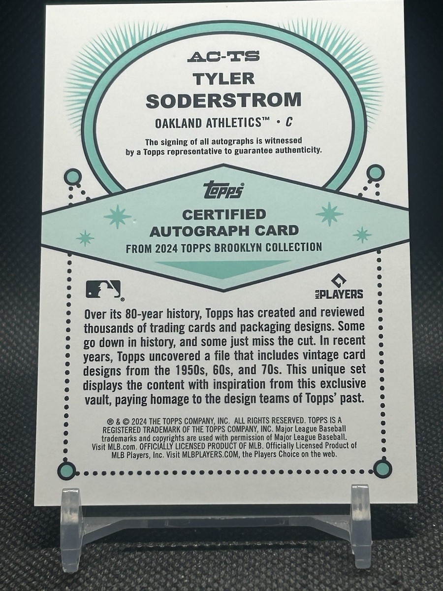 2024 Topps Brooklyn Collection Tyler Soderstrom RC Auto Blue /40