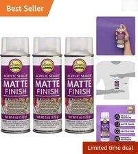 3-Pack Aleene's 6oz Clear Matte Acrylic Sealer - Fast Drying, Water Resistant